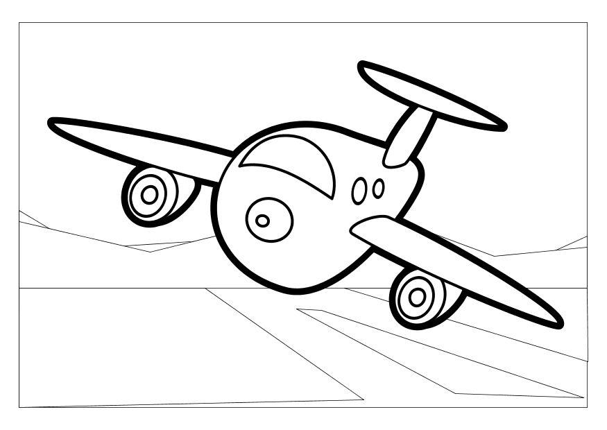 Coloring page airplane