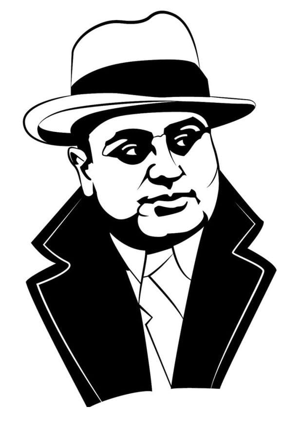 Coloring page al capone