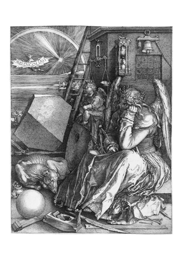 Coloring page albrecht durer - melancholia