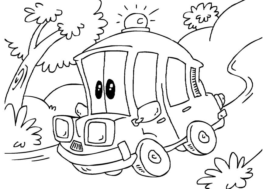 Coloring page ambulance