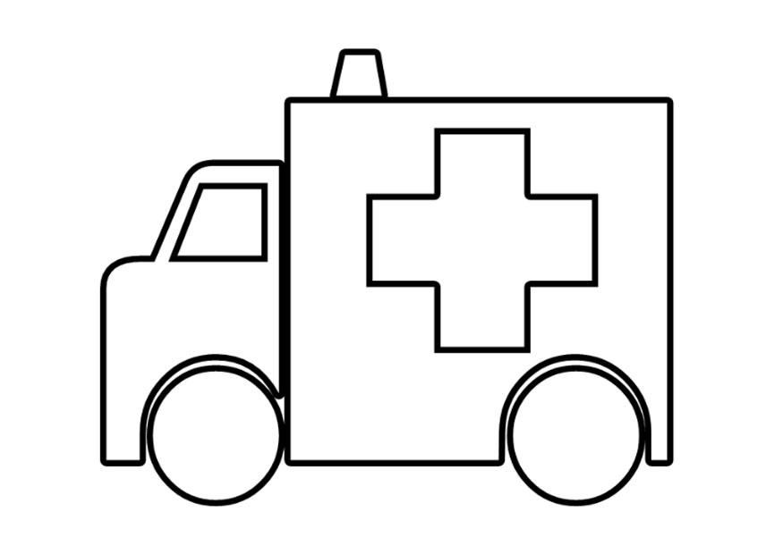 Coloring page ambulance