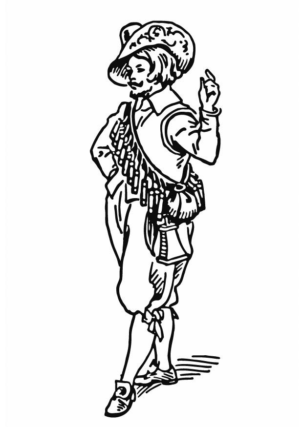 Coloring page ammunition belt - bandolier