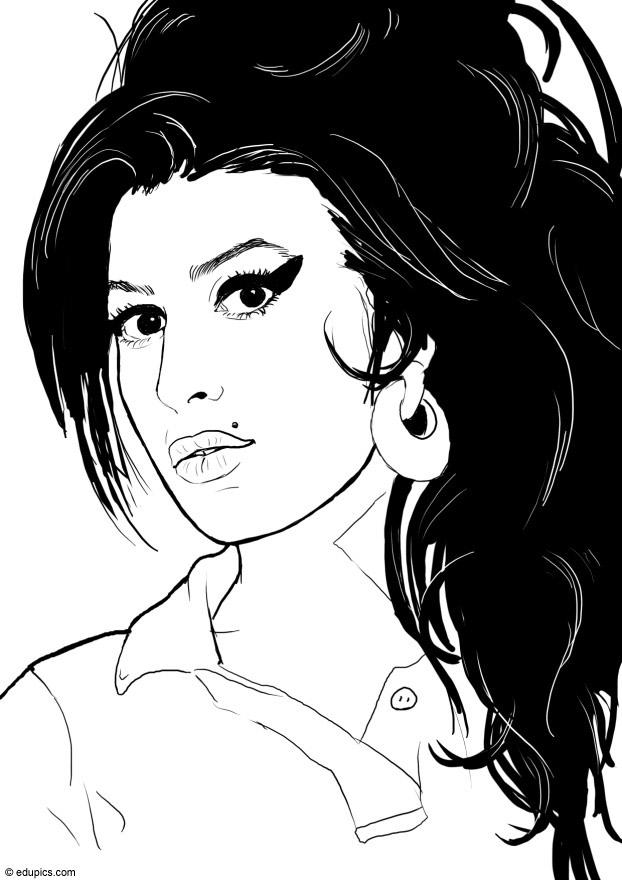 Coloring page amy winehouse