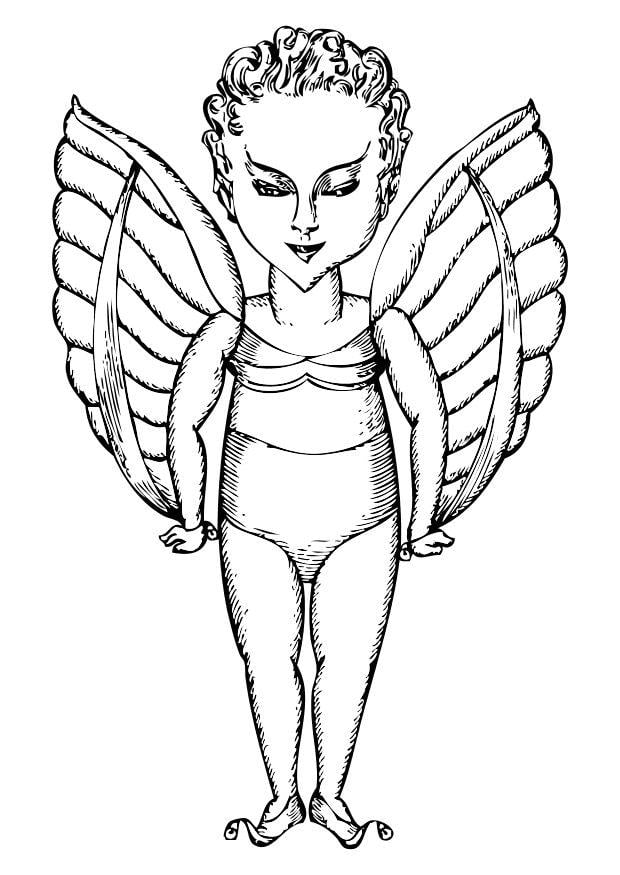 Coloring page angel