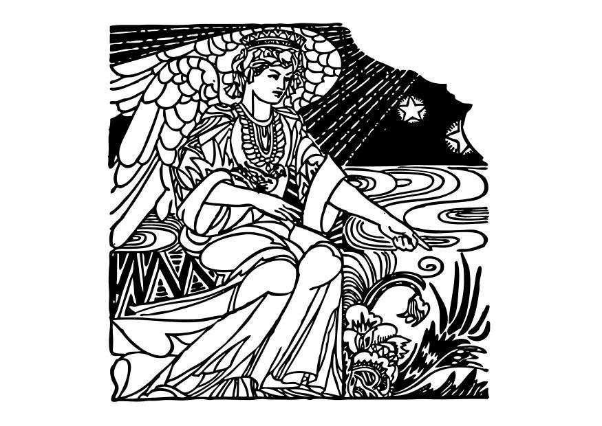 Coloring page angel