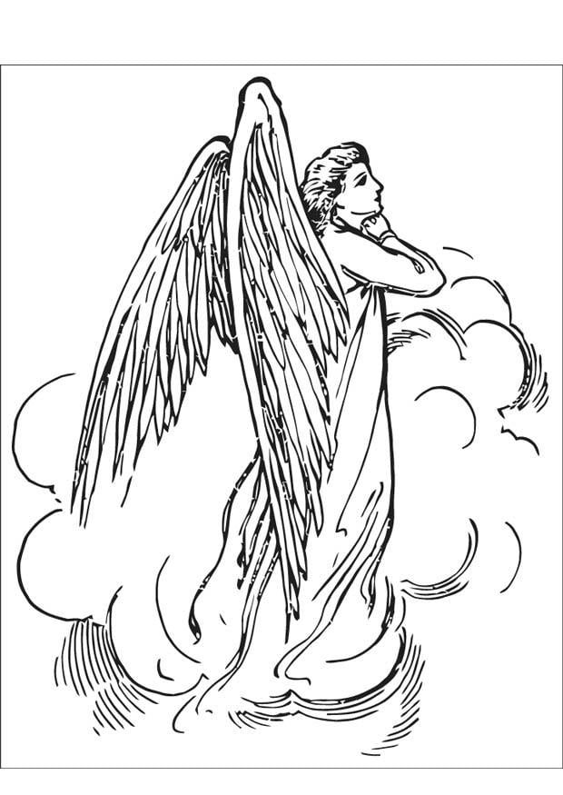 Coloring page angel