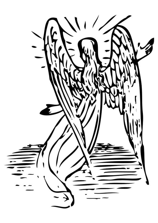 Coloring page angel