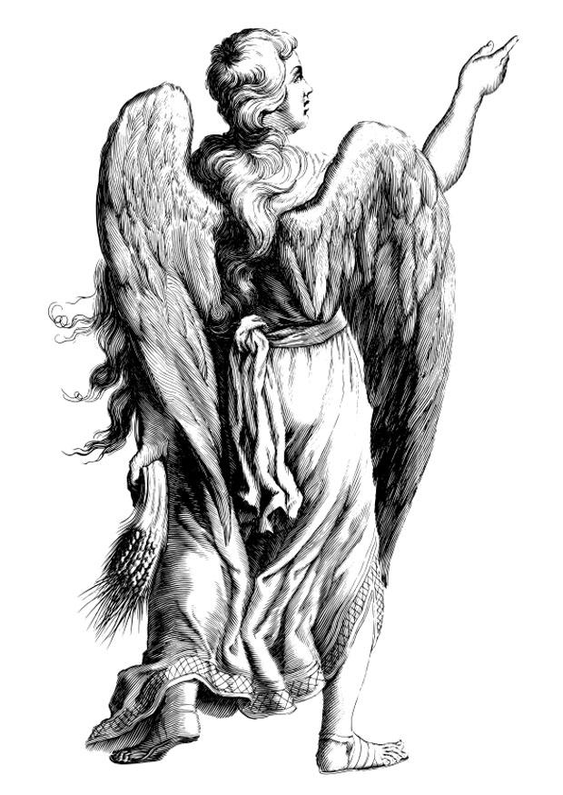 Coloring page angel