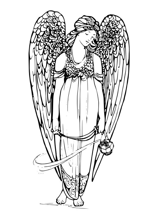 Coloring page angel