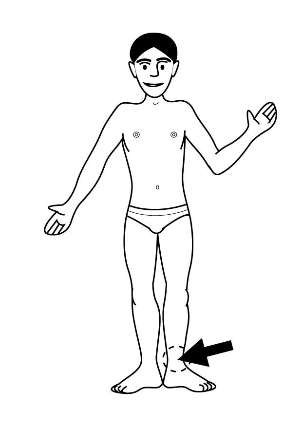 Coloring page ankle