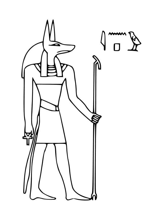 Coloring page anubis