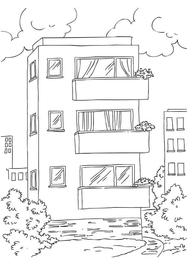 Coloring page appartment