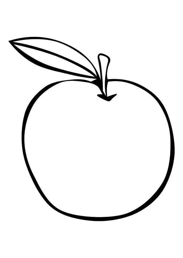 Coloring page apple