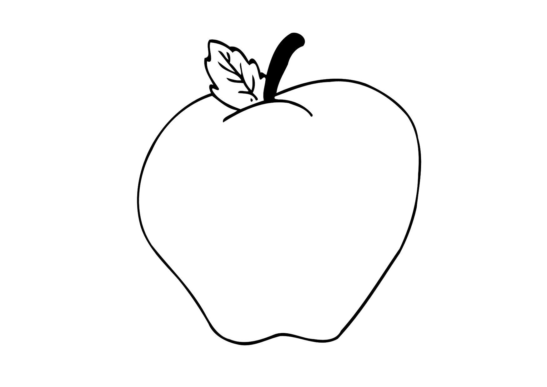 Coloring page apple