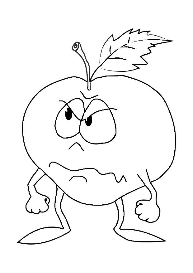 Coloring page apple