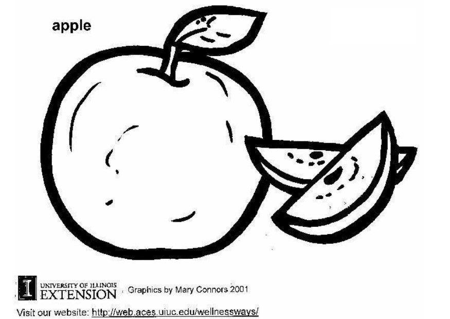 Coloring page apple