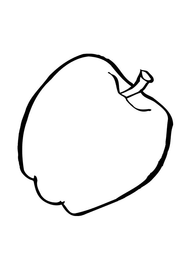 Coloring page apple