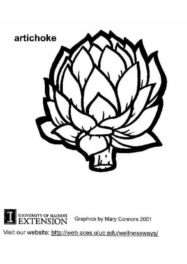 Coloring page artichoke