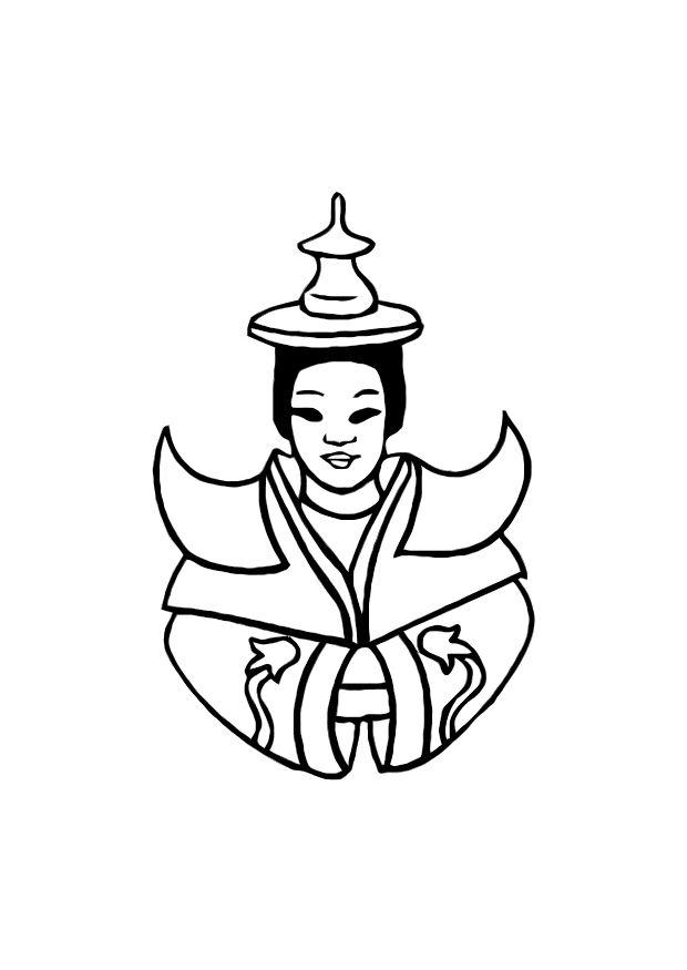 Coloring page asia