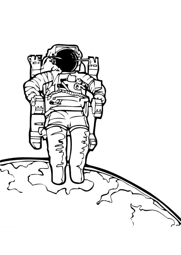 Coloring page astronaut