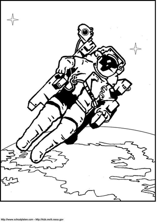 Coloring page astronaut