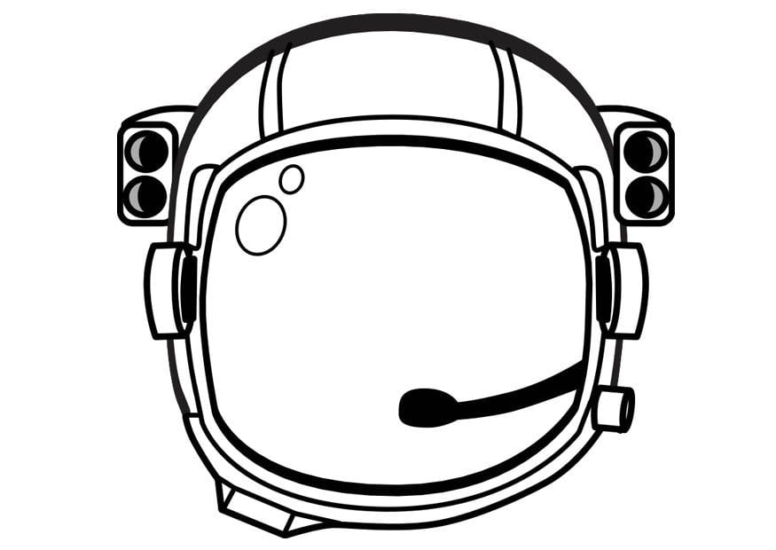 Coloring page astronaut helmet