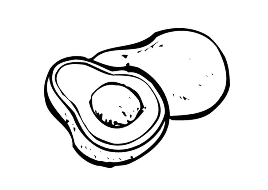 Coloring page avocado