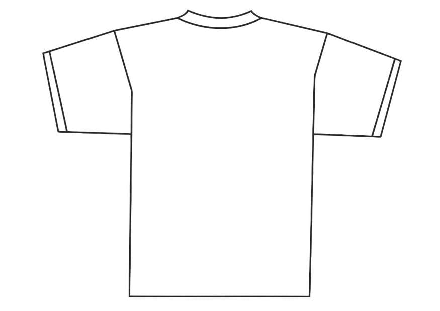 Coloring page back of t-shirt