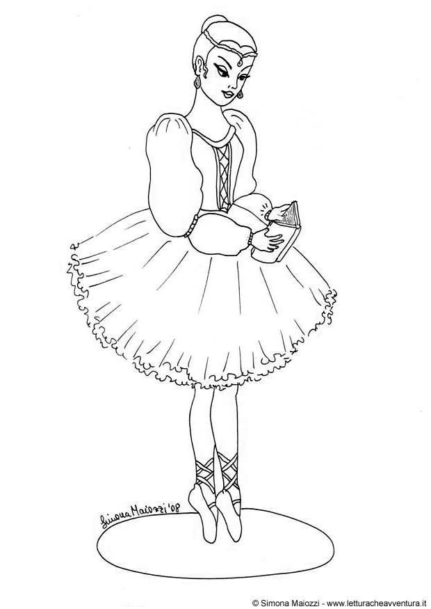 Coloring page ballerina