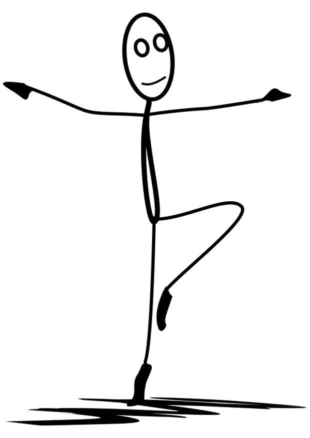 Coloring page ballet