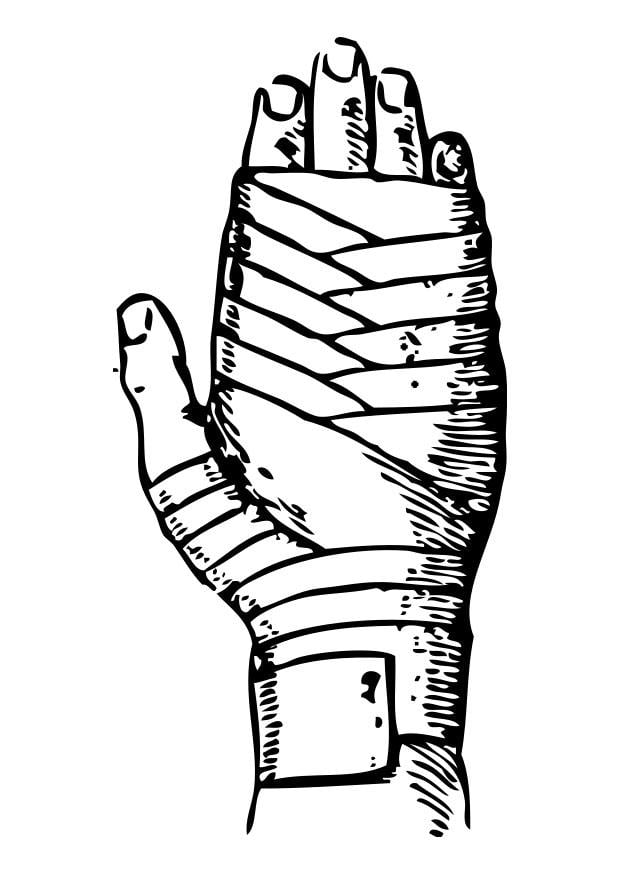 Coloring page bandage