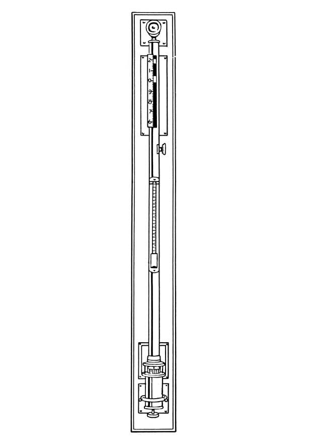 Coloring page barometer