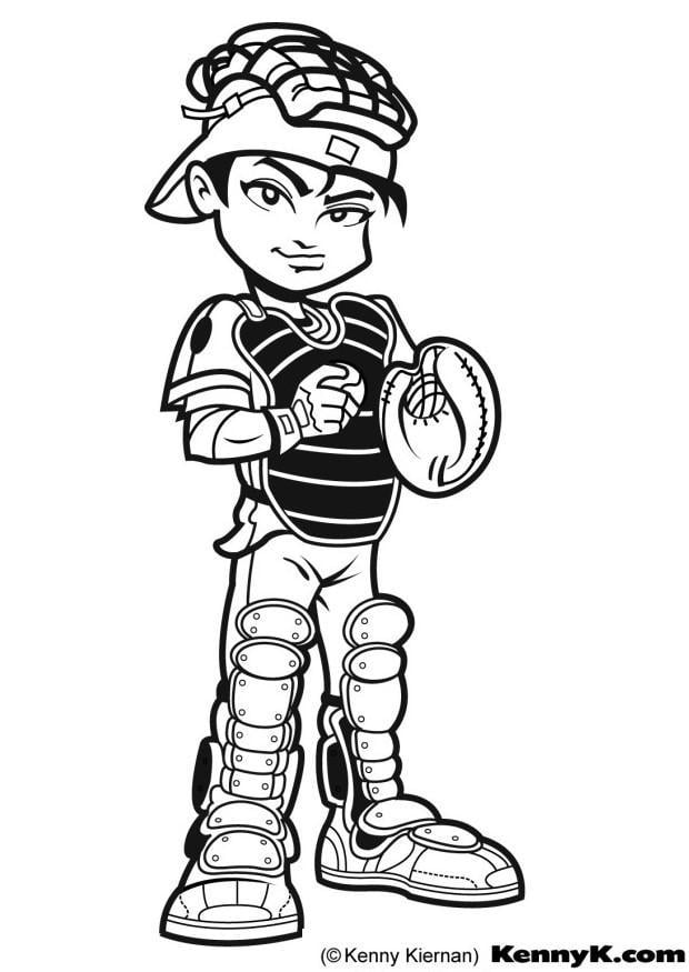 Coloring page baseball