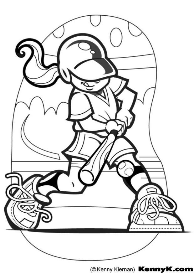 Coloring page baseball