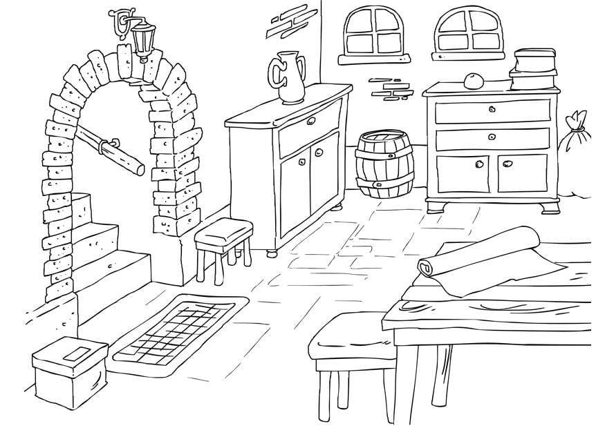 Coloring page basement