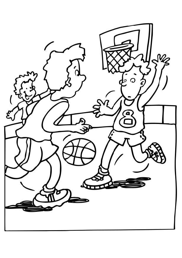 Coloring page basketball