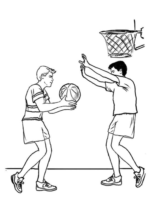 Coloring page basketball