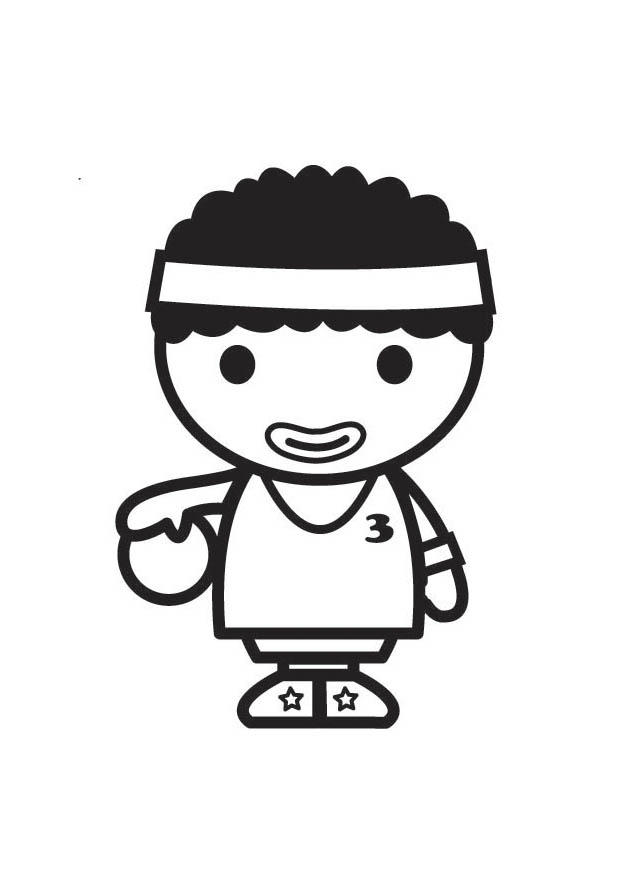 Coloring page basketball player