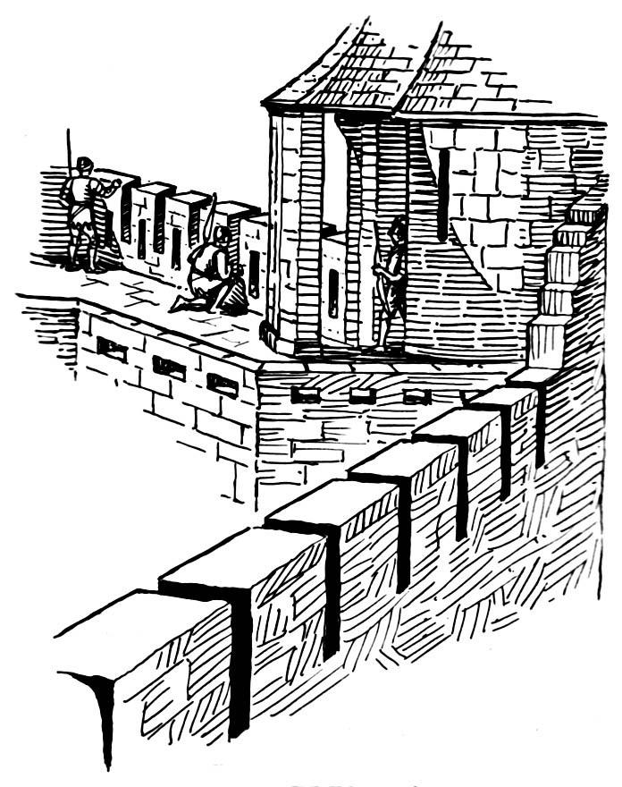 Coloring page battlement