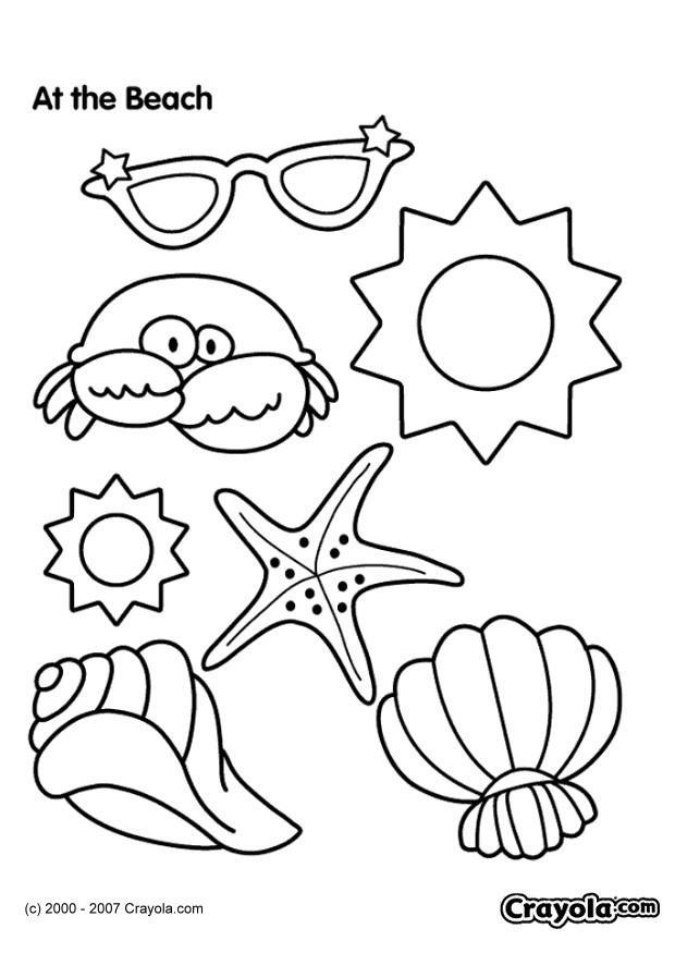 Coloring page beach