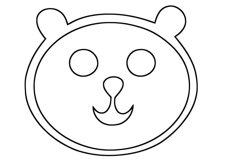 Coloring page bears head