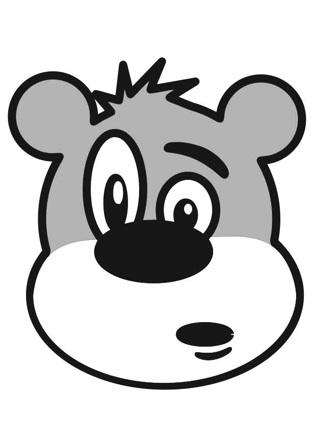 Coloring page bears head