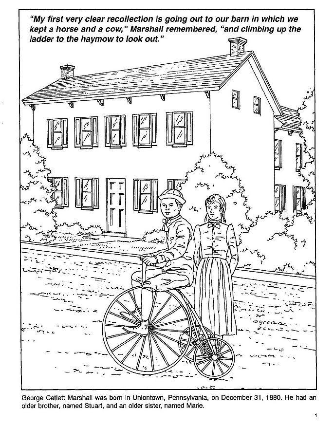 Coloring page bicycle