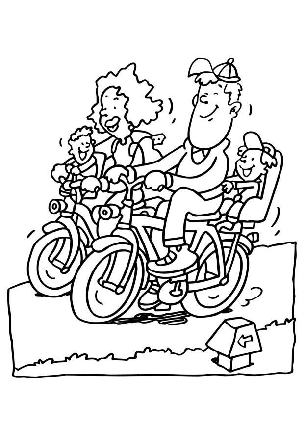 Coloring page biking