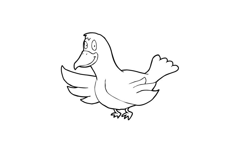 Coloring page bird