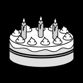 Coloring page birthday cake