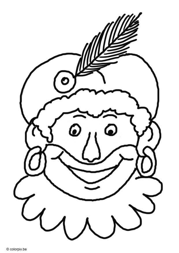 Coloring page black peter