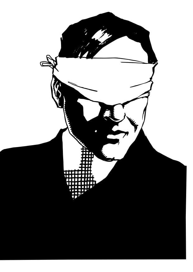 Coloring page blindfold