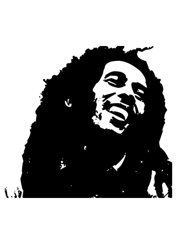 Coloring page bob marley