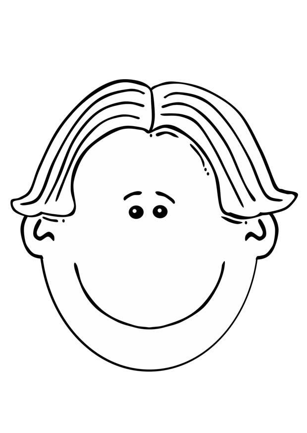 Coloring page boys face